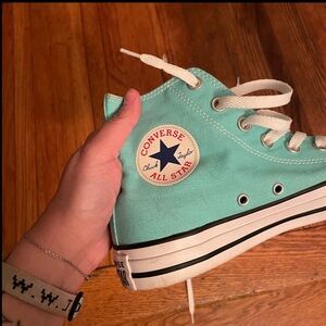 Women’s converse light blue size 8 like new same day shipping